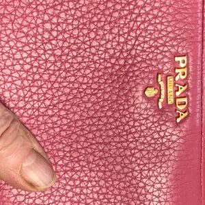 prada pink wallet used lux slight coin residue finale sale
